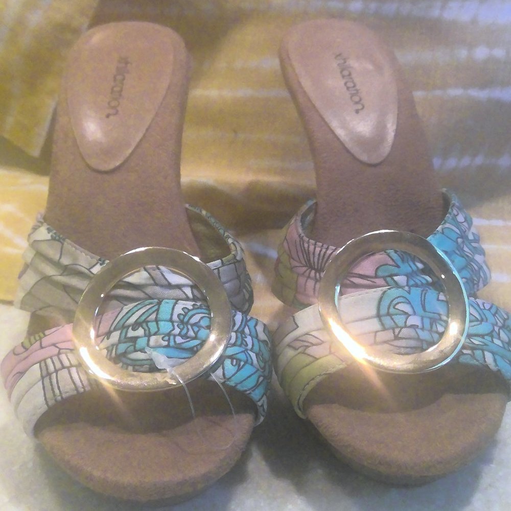 XHILARATION WOMENS HIGH HEEL SANDAL-SIZE 5 1/2